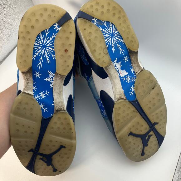 Nike Air Jordan 8 Retro GS Snowflake Blue White 305368-400 Youth Size 4.5Y Rare - Picture 5 of 11